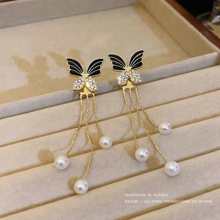 Black Butterfly Earrings
