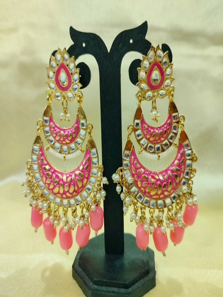 Pink Ahana Chandbalis