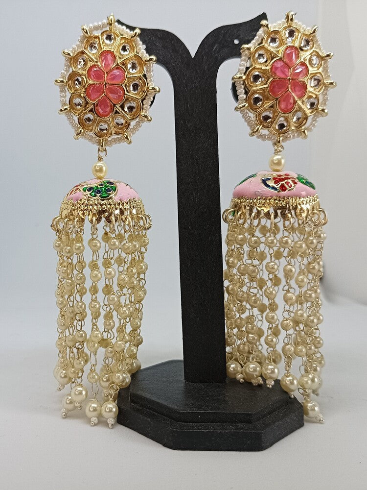 Light Pink Anjali Jhumkis