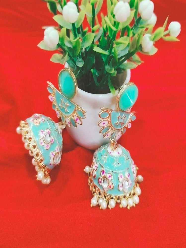 Mint Meena Jhumkis