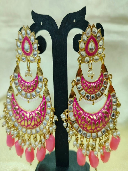 Pink Ahana Chandbalis