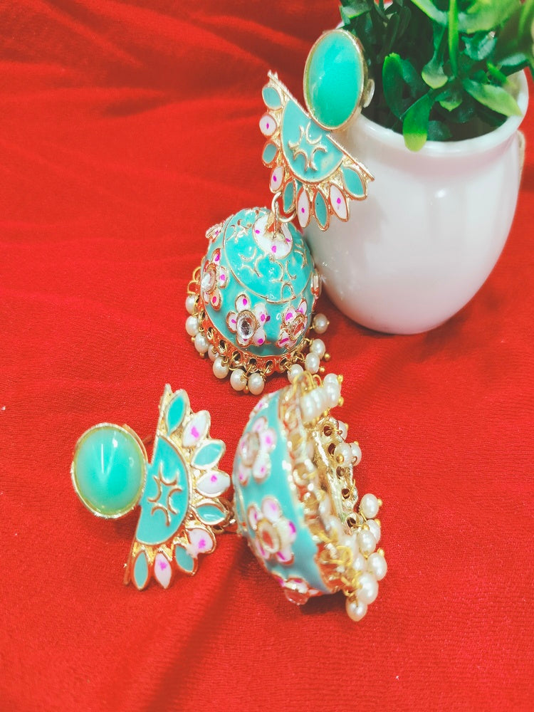 Mint Meena Jhumkis