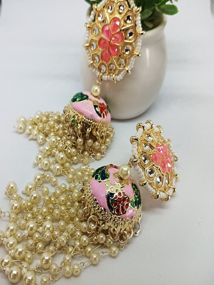 Light Pink Anjali Jhumkis