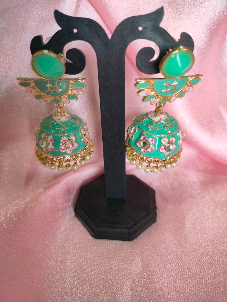 Mint Meena Jhumkis