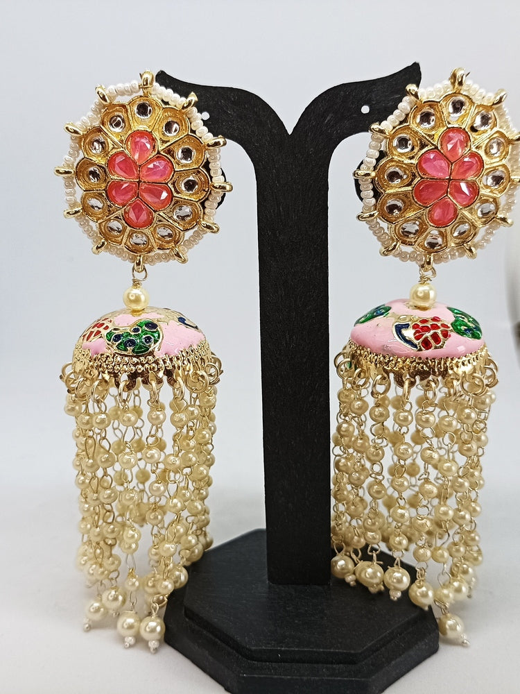 Light Pink Anjali Jhumkis