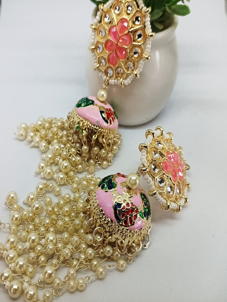 Light Pink Anjali Jhumkis