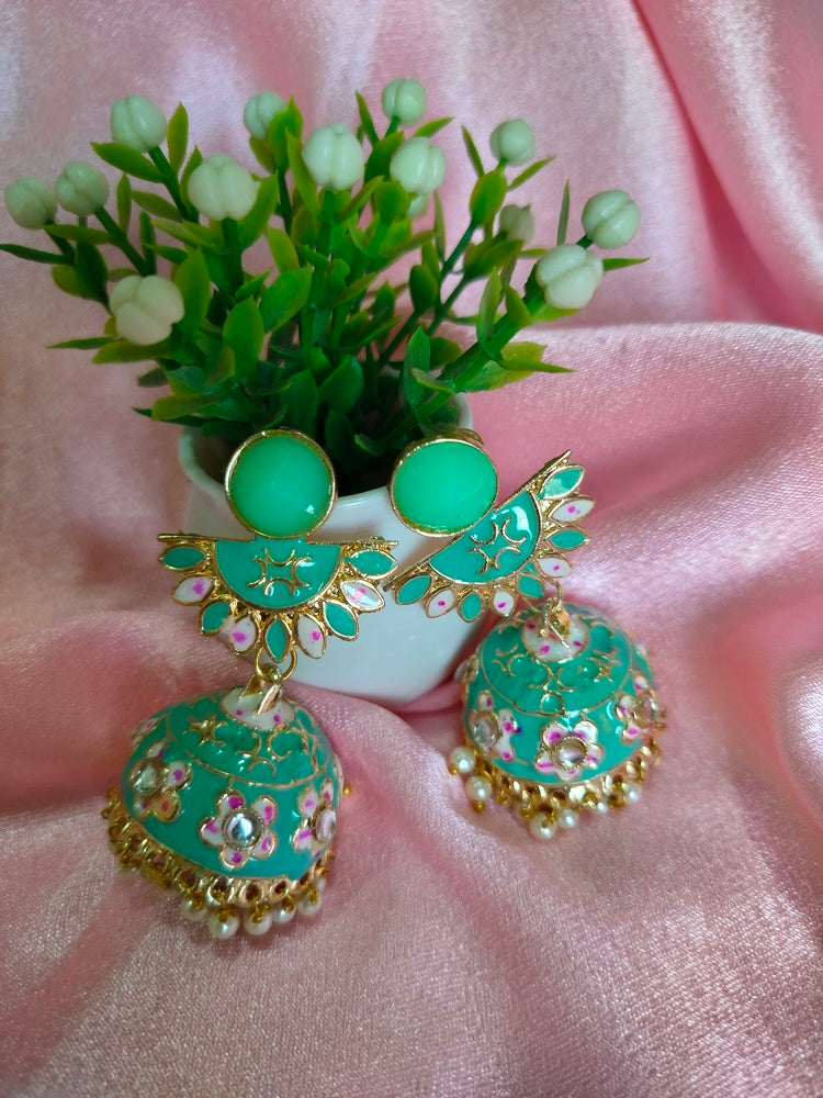 Mint Meena Jhumkis