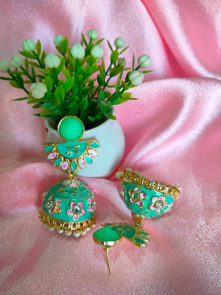 Mint Meena Jhumkis