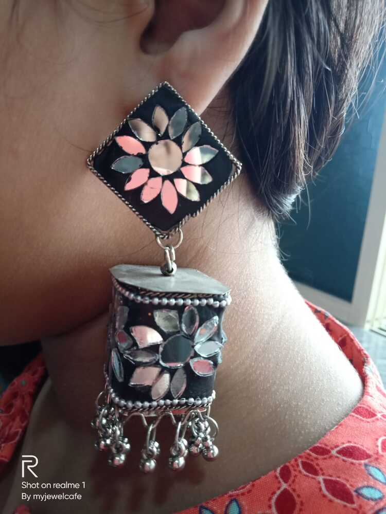 Black Victoria Jhumkis