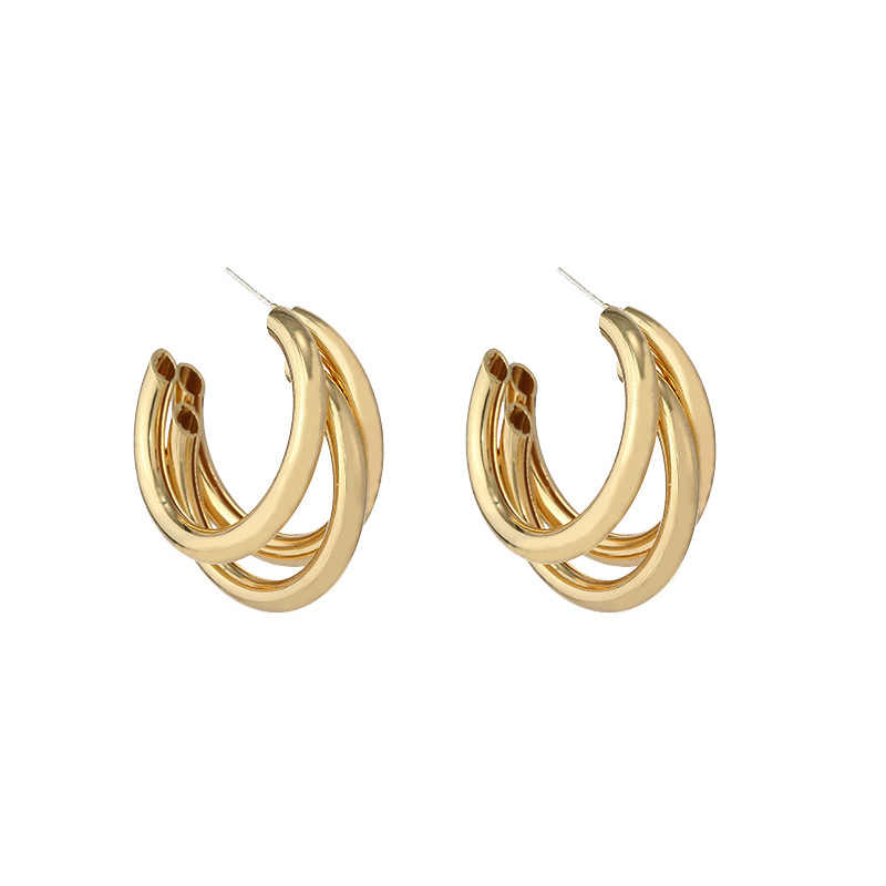 3 Layer Golden Hoops