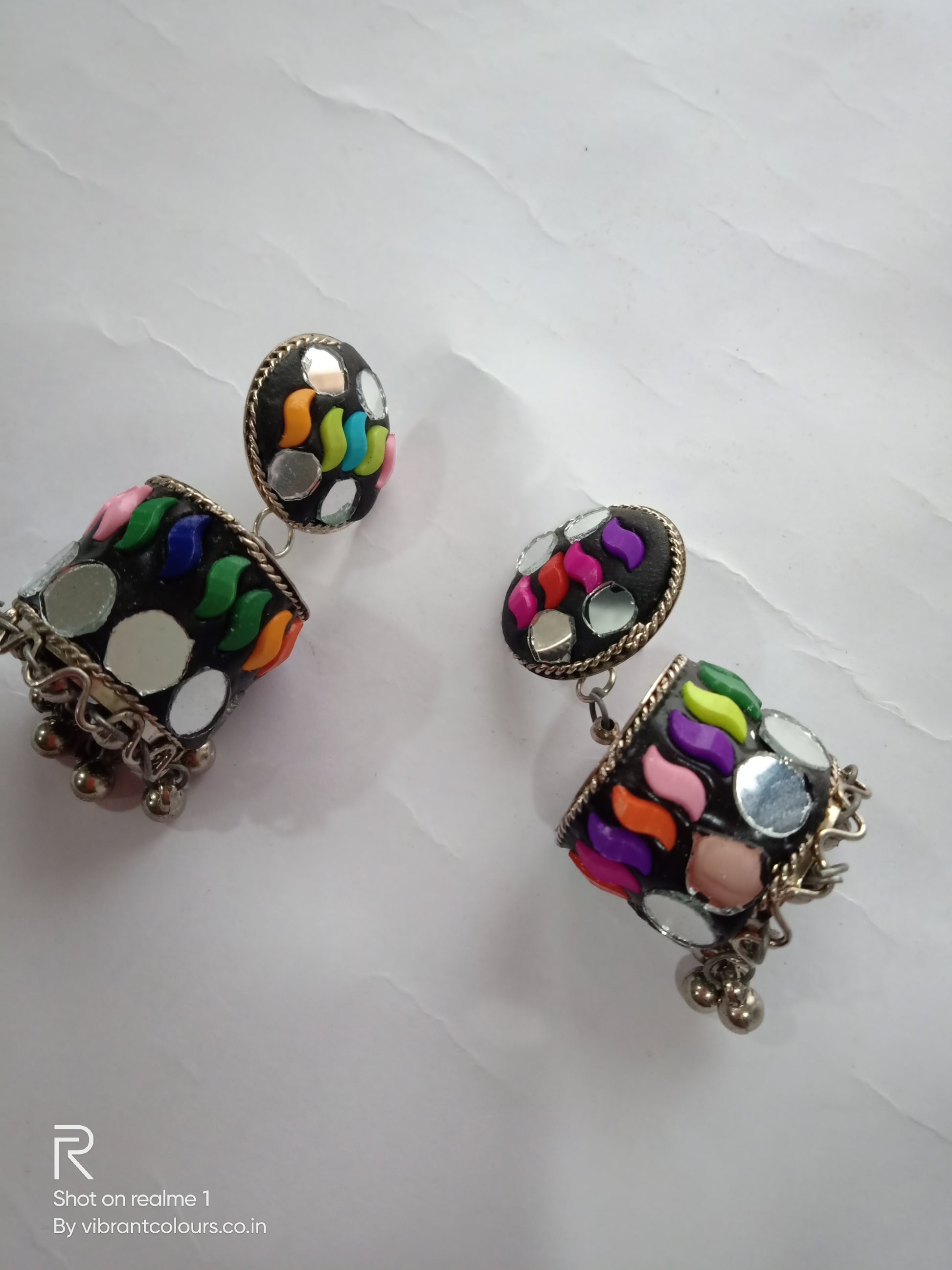 Multicolour Zikra Jhumkis - Vibrant Colours