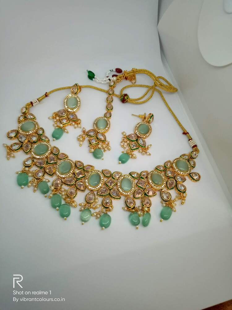 Mint Meenakshi Necklace Set