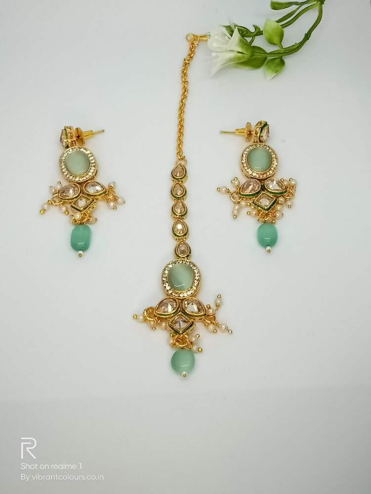 Mint Meenakshi Necklace Set