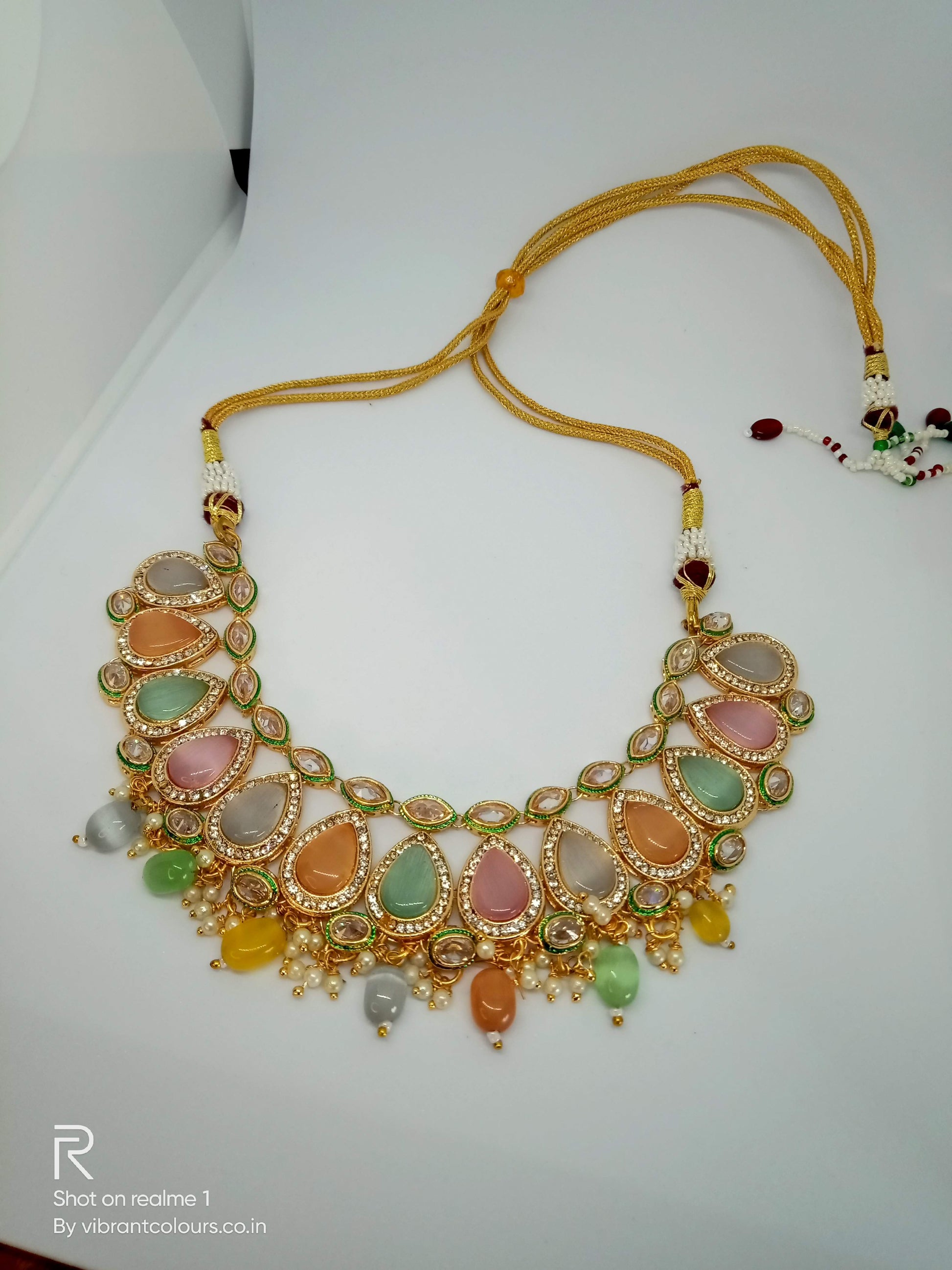 Multicolor Ria Necklace Set - Vibrant Colours