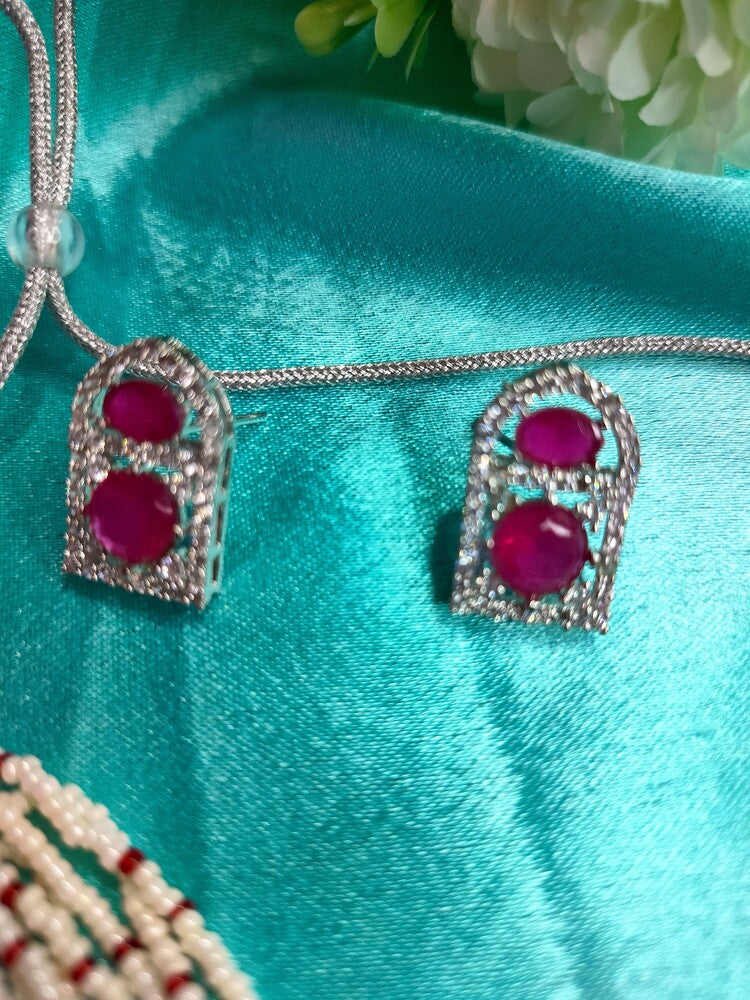 Ruby Pihu Choker Set - Vibrant Colours