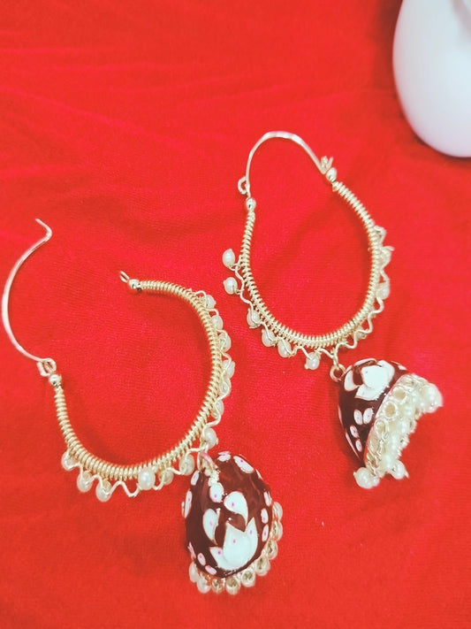 Brown Naira Jhumkis