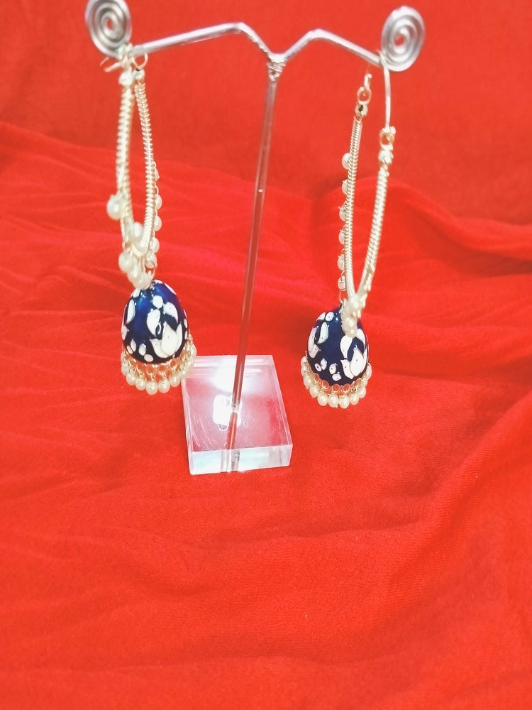 Blue Naira Jhumkis