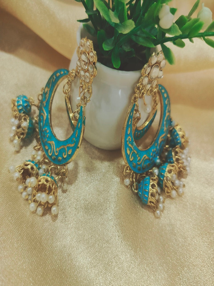 Blue Radha Jhumkis