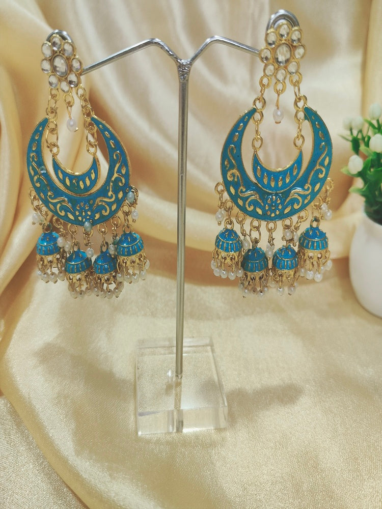 Blue Radha Jhumkis