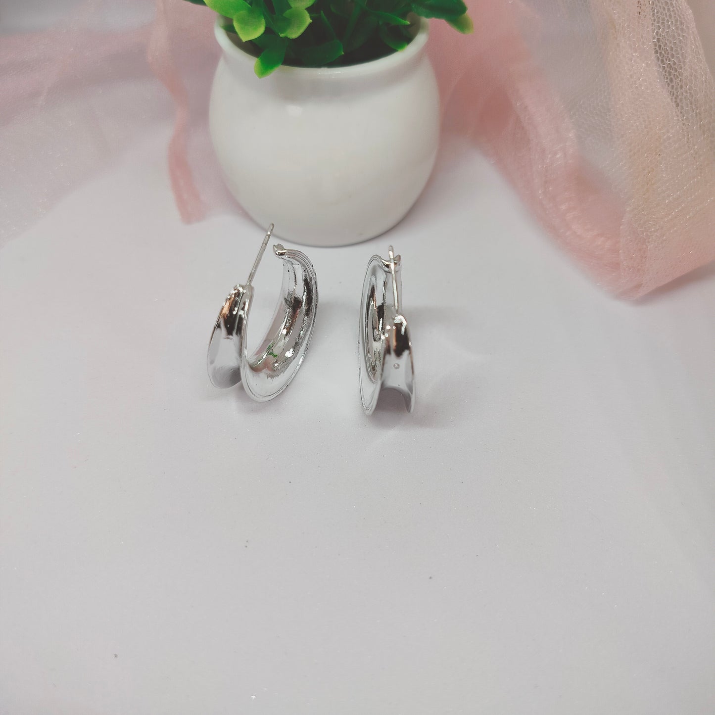 Silver Hoop Earrings