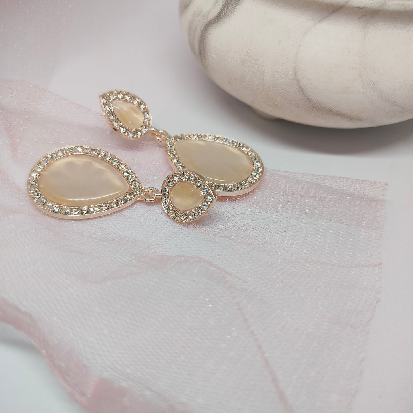 Oval Drop Earrings