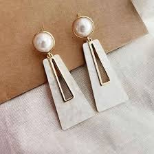 White Pearl Danglers