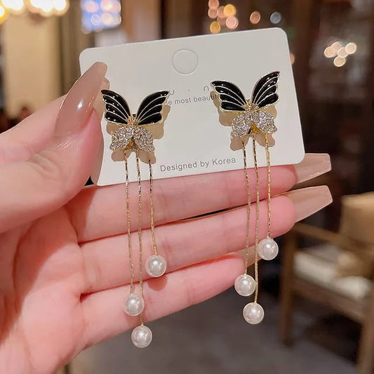 Black Butterfly Earrings