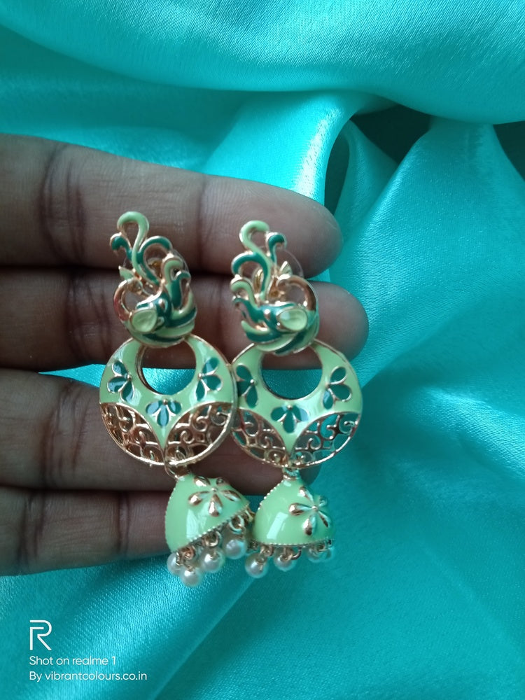 Green Amrita Jhumkis