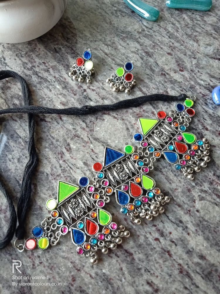 Adina Necklace Set - Vibrant Colours