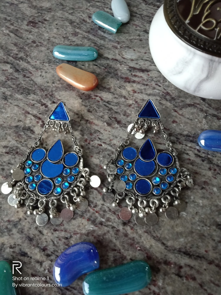 Blue Harmeen Earrings - Vibrant Colours