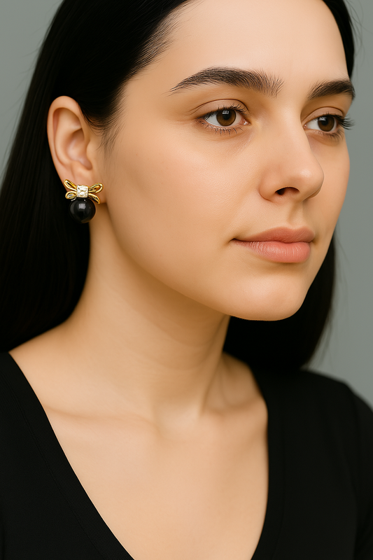 Black Bow Charm