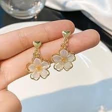 Flower Heart Earrings