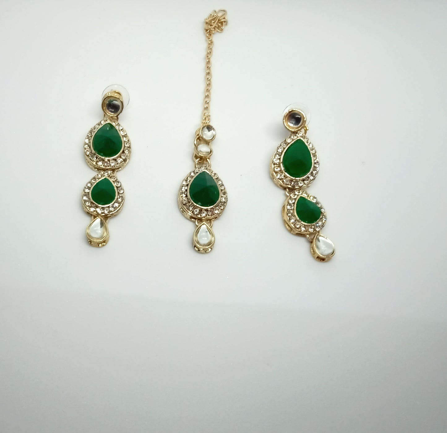 Emerald Pari Kundan Set - Vibrant Colours