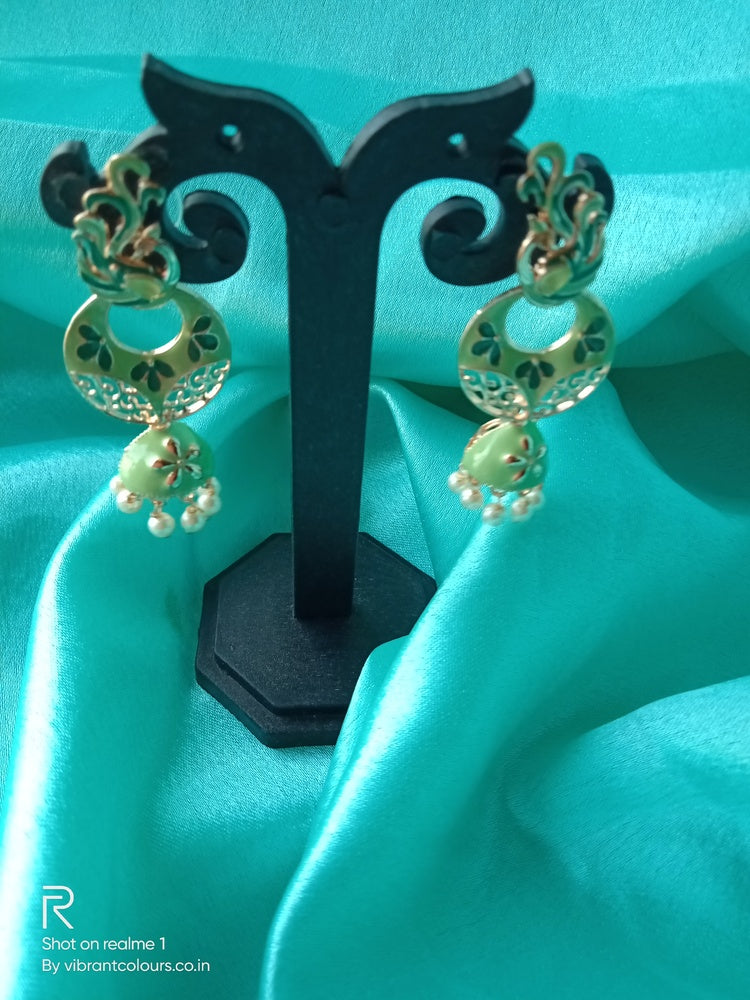 Green Amrita Jhumkis