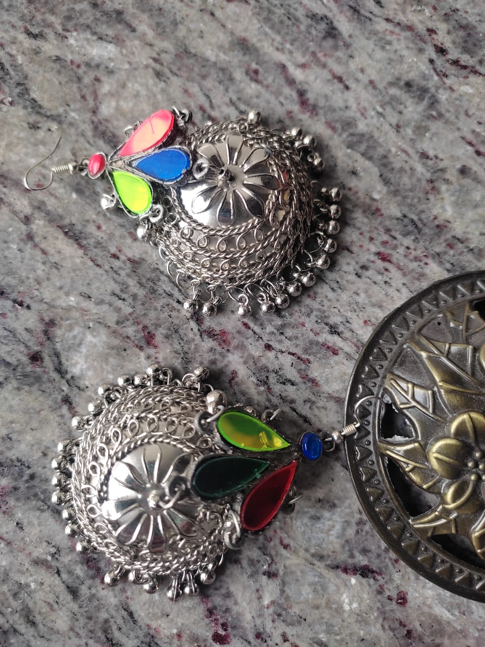 Raneen Afghani Jhumkis - Vibrant Colours