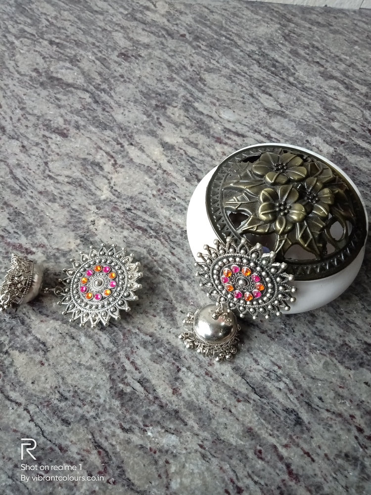 Pink Aida Jhumkis