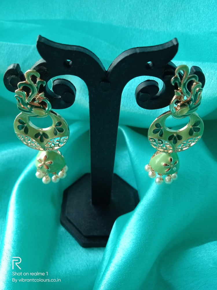 Green Amrita Jhumkis