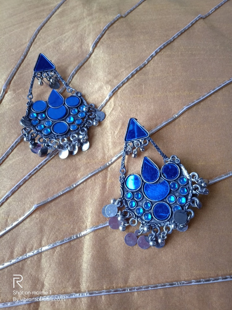 Blue Harmeen Earrings - Vibrant Colours