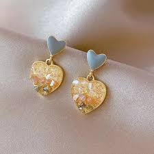 Bling Heart Earrings