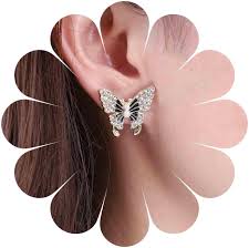 Diamond Butterfly Studs