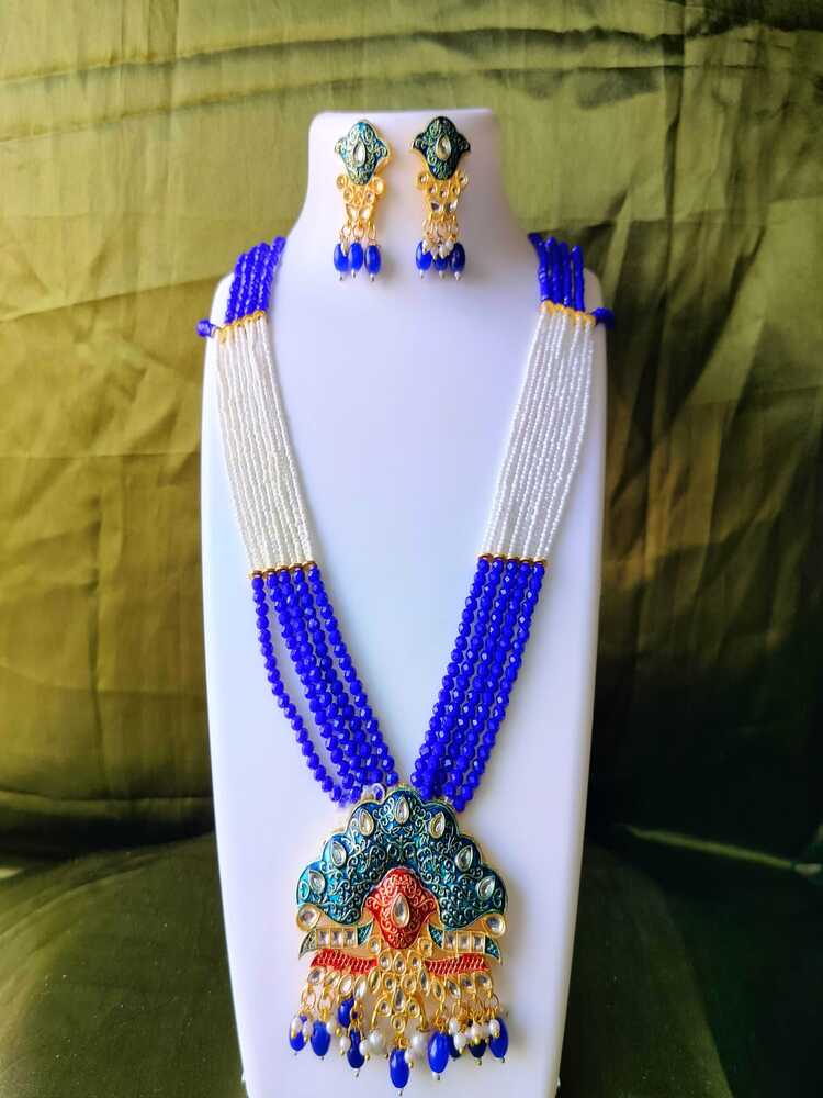 Navy Blue Shanaya Necklace Set