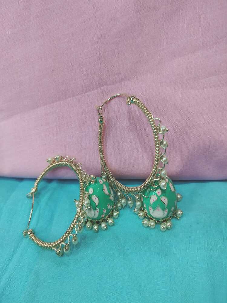 Mint Naira Jhumkis