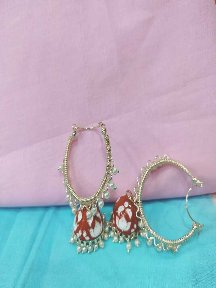 Red Naira Jhumkis