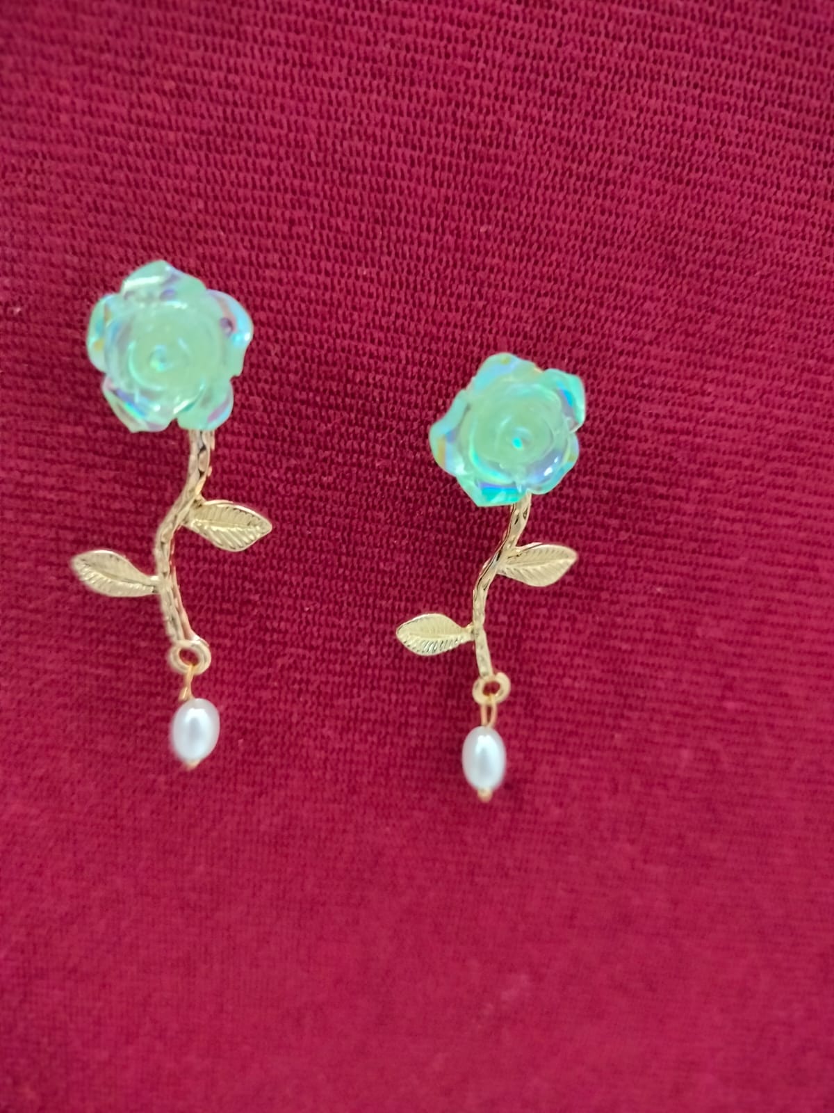 Radiant Flower Earrings (Green)