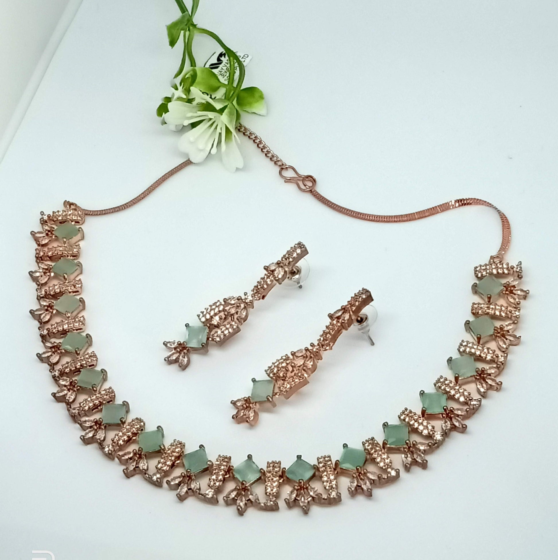 Mint Gemma Necklace Set - Vibrant Colours