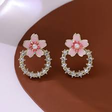 Diamond Flower Studs