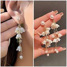 Floral Pearl Danglers