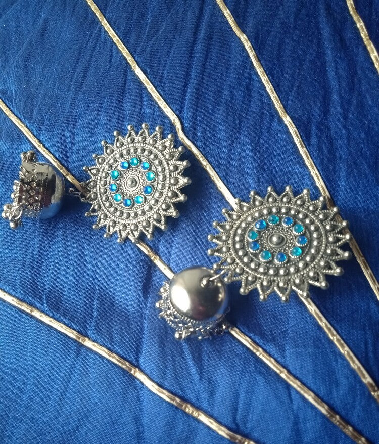 Blue Aida Jhumkis