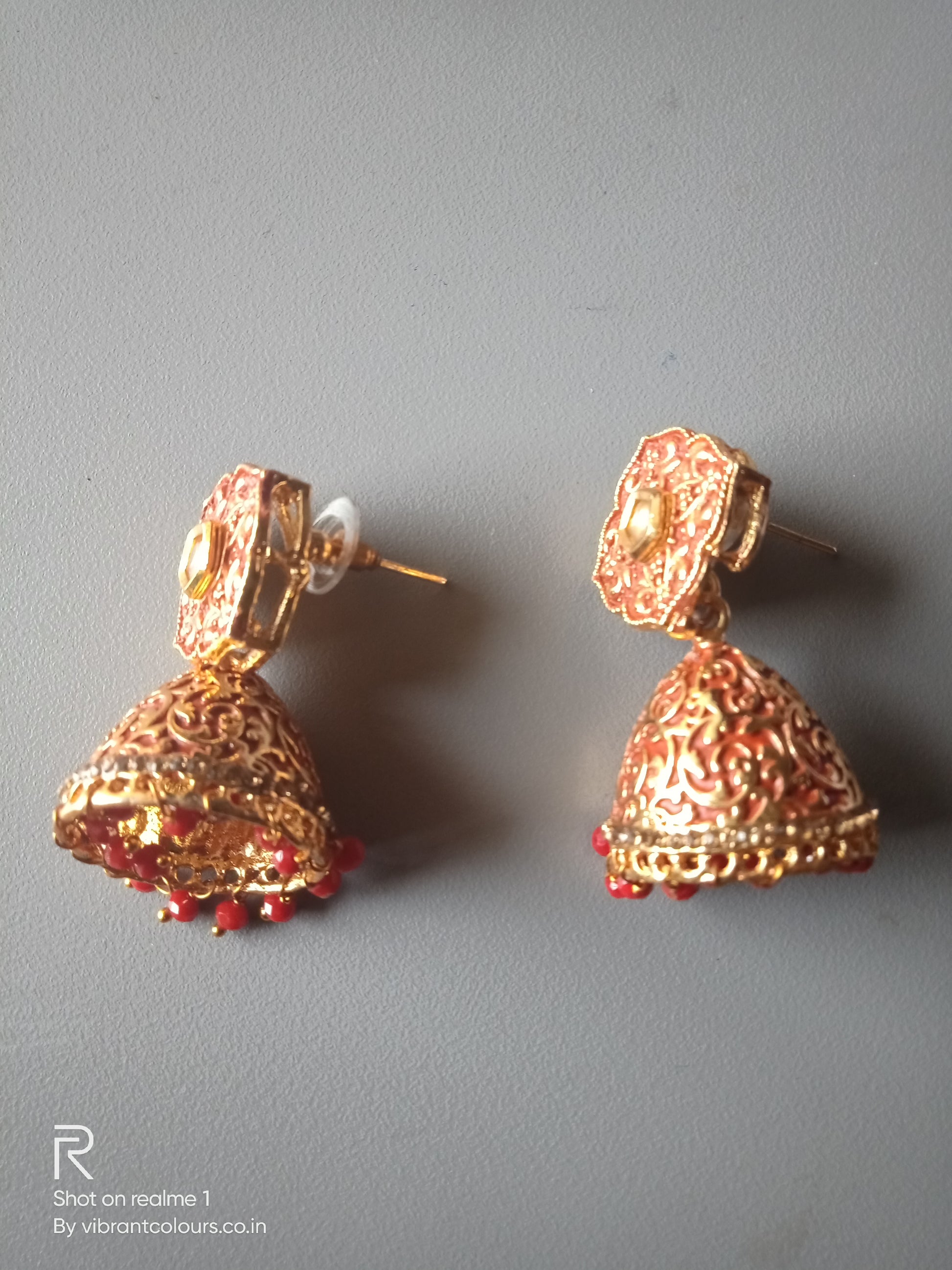 Reema Maroon Earrings - Vibrant Colours