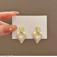 White Glam Earrings